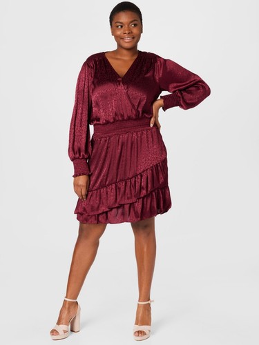 Abito Michael Kors taglia taglie forti stampa ghepardo rosso vino taglia 1X prezzo al dettaglio al dettaglio $165