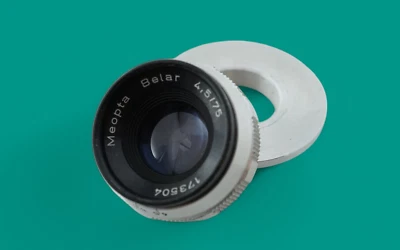 Vintage Meopta Belar Photo Enlarging Lens 4.5/75, 10 Blades, m23 / m42 mount - Image 1 of 4