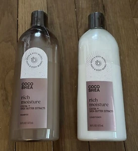 2 Bath & Body Works Coco Shea Rich Moisture Hair Shampoo Conditioner Set 16 oz - Picture 1 of 5