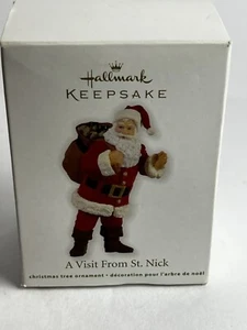 A Visit From St. Nick 2011 Hallmark Ornament Santa Christmas Holiday - Picture 1 of 6
