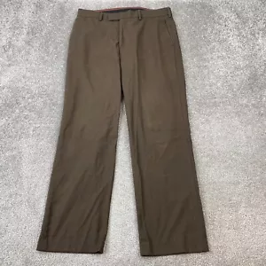 Axist Straight Leg City Dress Pants Men's 34x30 Brown Flat Front - Picture 1 of 11