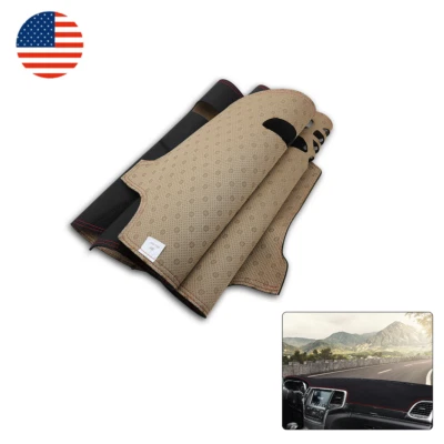 Alfombrilla de tablero para Jeep Grand Cherokee 2011-2017 alfombrilla de tablero color negro línea roja Foto 1 de 4