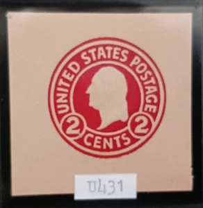 SCOTT U430 MINT ENV. CORNER CARMINE ON ORIENTAL BUFF, 1916-21 - Picture 1 of 1