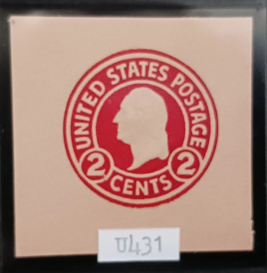 SCOTT U430 MINT ENV. CORNER CARMINE ON ORIENTAL BUFF, 1916-21 - Image 1 of 1