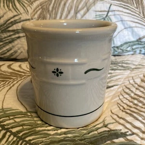 Vaso Longaberger Pottery Woven Traditions Heritage verde 1 cuarto - Imagen 1 de 3