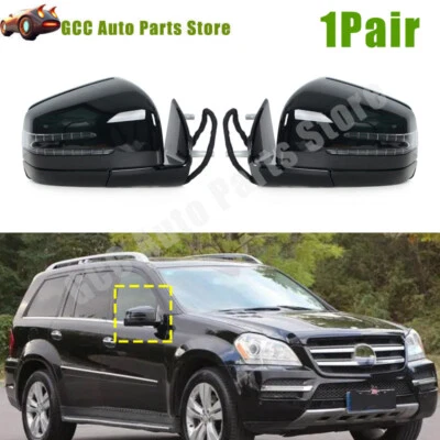 For 2005-2011 Mercedes Benz W164 X164 ML GL Rear View Side Mirror Assembly Black Foto 1 de 4