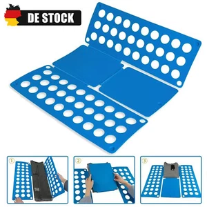 Wäschefalter Wäsche Faltbrett Wäschefaltbrett Hemd 70 x 60 cm blau klappbar - Bild 1 von 9