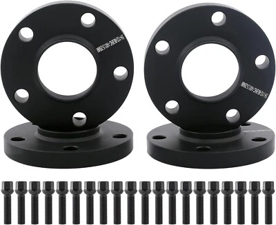 4 espaciadores de rueda centrados en el cubo 5x112 15 mm 66,56 mm diámetro de buje para pernos BMW 14x1,25 Foto 1 de 4