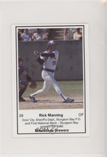 1986 Milwaukee Brewers Police Rick Manning #28