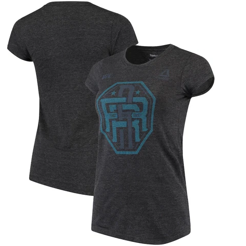 Ronda Rousey Reebok Women's UFC 207 Rowdy Heathered Black T-Shirt Medium M WWE Cover