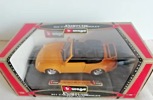 Bburago 1:24 Porsche 911 Carrera Cabriolet 1993 Yellow Original Box Bijoux Collection 15909 - Picture 1 of 15