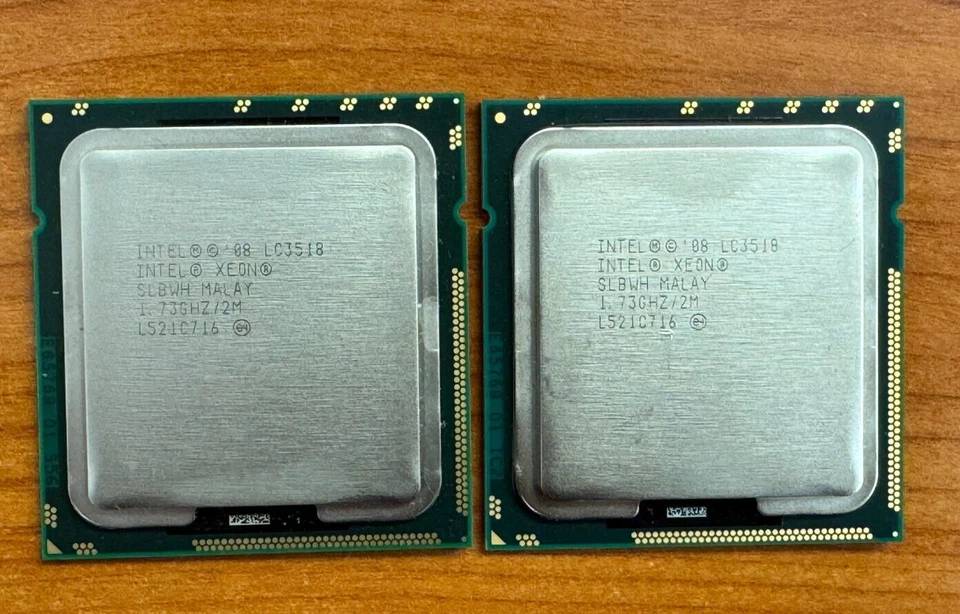 MATCHING PAIR OF Intel Xeon LC3518 SLBWH 1.73GHz 2M Single Core LGA 1366 Server - Image 1 of 1