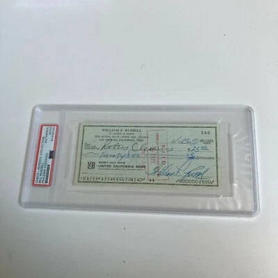 Bill Russell Signed Autographed Bank Check PSA DNA Boston Celtics HOF Legend - Image 1 of 3