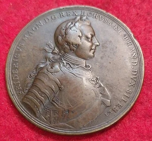 RAR Preußen, Friedrich der Große Schlacht bei Prag Bronzemedaille 48mm 38,3gm MED - Bild 1 von 4