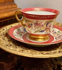 Vintage Rossetti 1950s Cup and Saucer Set Hand Painted Japan Floral - Picture 1 of 7