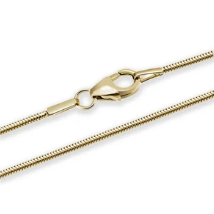 Collana serpente oro 585 elegante damigella d'oro 50 cm nuova - Foto 1 di 2