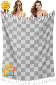 Giant Beach Towel Blanket Autumn Outing Stuff for Women & Men Road Trip Camping - Picture 1 of 12