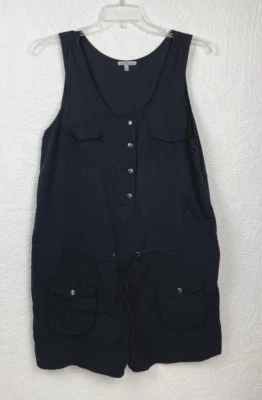 Mameluco Charlotte Russe para mujer talla grande negro cuello redondo cremallera/broches de presión delanteros Foto 1 de 4