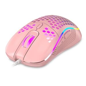 Wired Honeycomb Gaming Mouse 7 Color LED Optical Mice for Laptop PC 7200 DPI
