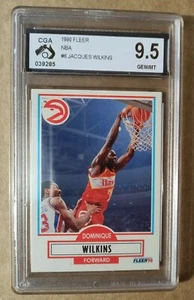 Dominique Wilkins Fleer 1990/91 - NBA Card #6 CGA 9.5 GEM/MINT not PSA - Picture 1 of 2