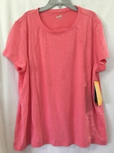New Avia Women's Athleisure Commuter Short Sleeve T-Shirt Peach SZ 20,22