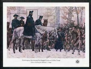 US Stamps — Full Pane of 5 — 1976, Washington at Valley Forge #1689 a-e / MNH - Picture 1 of 1