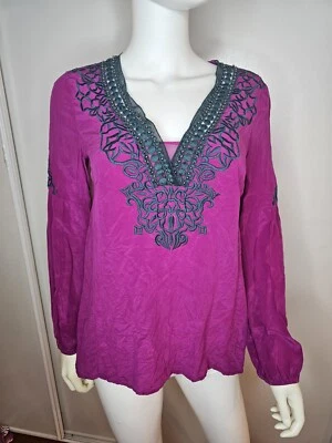 Blusa vintage Nanette Lepore 100 % seda para mujer talla 4  Foto 1 de 4
