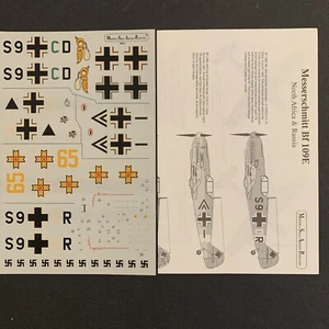 Model Aircraft Decal Messerschmitt Bf 109E North Africa & Russia - Picture 1 of 3