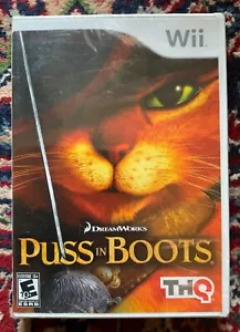 Puss in Boots Wii NEW DreamWorks THQ Shrek Antonio Banderas NINTENDO - Picture 1 of 2