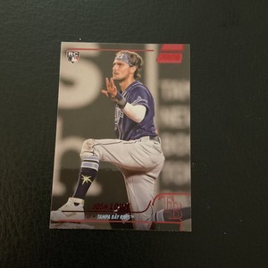 2022 Topps Stadium Club Josh Lowe Red Foil Rookie Card Tampa Bay Rays 7
