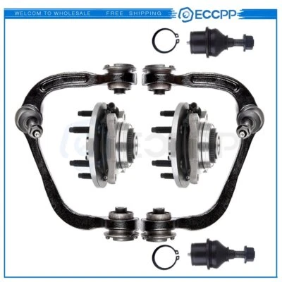 For 2004-05 Ford F-150 4WD Front Upper Control Arm Ball Joints Wheel Bearing Hub Foto 1 de 4