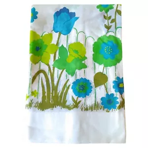 Vtg Tailored Tier Curtain Grants Jo-Ann 4 Panels Flowers Floral Pattern New NIP - Picture 1 of 4