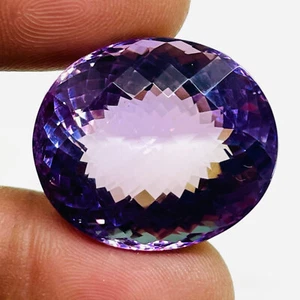VVS 62.35 Cts Natural Purple Amethyst 26x23mm Oval Cut Loose Untreated Gemstone - Picture 1 of 15