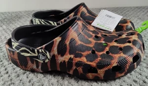 Crocs Women's Classic Animal Remix Clog - Black/Multi Animal -Size 9 - Picture 1 of 8