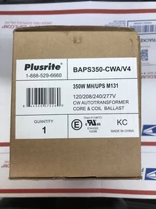 NEU - PLUSRITE BAPS350-CWA/V4 KERN & SPULE ERSATZ-VORSCHALTGERÄT 120/208/240/277V - Bild 1 von 3