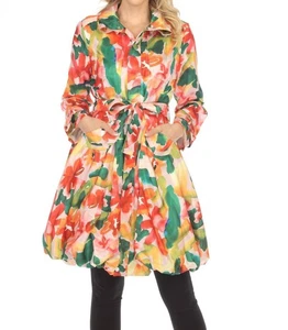 Samuel Dong Belted Water Resistant Bubble Trench Coat Size S - Picture 1 of 5