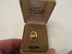 Collar Colgante Corazón Spencer Relleno Oro 14kt con Caja Original - Imagen 1 de 4