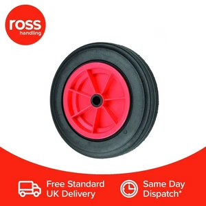 350 mm Schwerlast Vollgummi Trolley Rad 25,4 mm Bohrung 300 kg Last UK Verkäufer - Bild 1 von 2