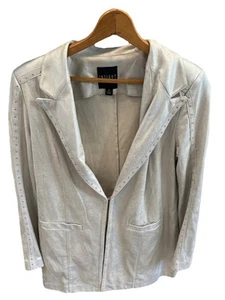 Insight New Work Women’s Size 12 Silver Metallic Jacket Studded Rockstar - Picture 1 of 20
