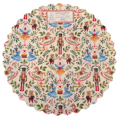 Cupcakes y Cascanueces de Cachemira Plato Melamina Ballet Vacaciones Navidad NUEVO Foto 1 de 2