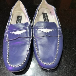 Tim Evans Herren Blau Halbschuhe/Schuhe/Slipper Größe 12 - Bild 1 von 14