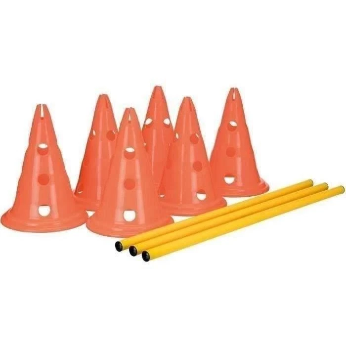 TRIXIE Lot de 3 Activités d'obstacle - Ø 23 × 30 cm - 78 cm - Orange et jaune... - Photo 1/1
