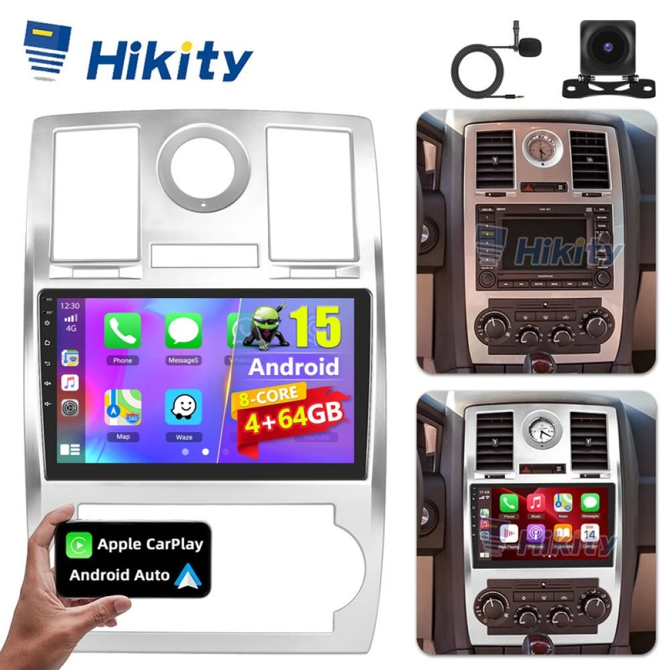 8Core 4+64G Android15 Autoradio Wireless CarPlay GPS Navi für Chrysler 300 05-10 - Bild 1 von 4