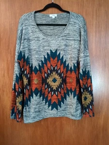 Großer toller Damenpullover Northwest Indigo Southwest Muster - Bild 1 von 6