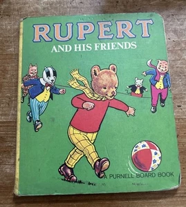 Rupert And His Friends Board Book 1976 Vintage Rupert Book @SEE PHOTOS@ - Imagen 1 de 11