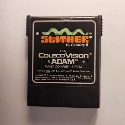 Slither Video Game Cartridge For Coleco Vision Adam Vintage Gaming Computers 83 - Image 1 of 3