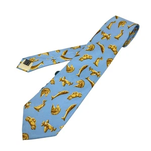 GUCCI Seidenkrawatte mit Pferd, Auto, Ente, Delfin und Flugzeug Druck unbenutzt aus Japan - Bild 1 von 7