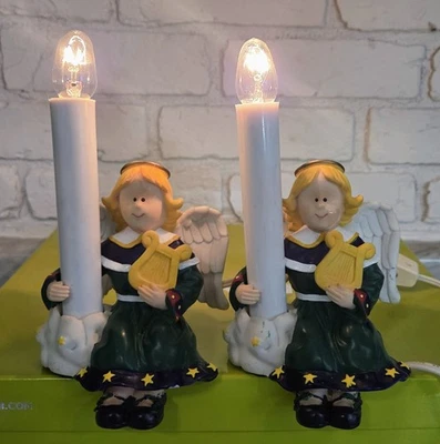 Par de candelabros vintage de candelabros de velas de Navidad Foto 1 de 4