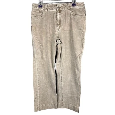 Pantalones LL Bean para mujer 14 regulares 34x28 - 0FGM5 tostados súper suaves sensación de terciopelo  Foto 1 de 4