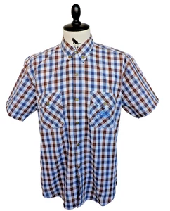 Camel Trophy Vintage Adventure Wear Short Sleeve Button Up Shirt Check Size L - Picture 1 of 13